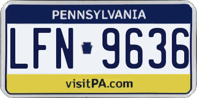 PA license plate LFN9636