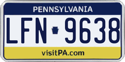 PA license plate LFN9638