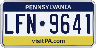PA license plate LFN9641