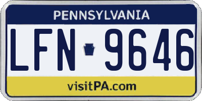 PA license plate LFN9646