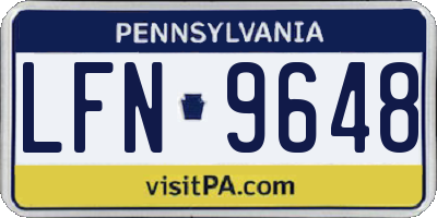 PA license plate LFN9648