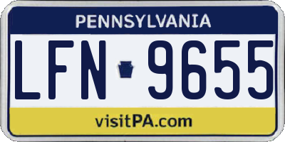 PA license plate LFN9655