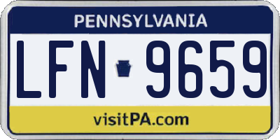 PA license plate LFN9659