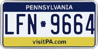 PA license plate LFN9664