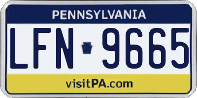 PA license plate LFN9665
