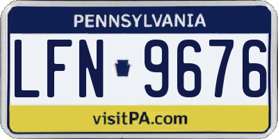 PA license plate LFN9676