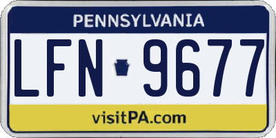 PA license plate LFN9677