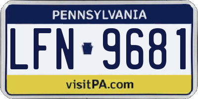 PA license plate LFN9681