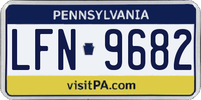 PA license plate LFN9682