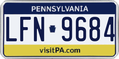PA license plate LFN9684
