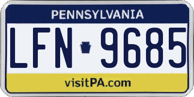 PA license plate LFN9685