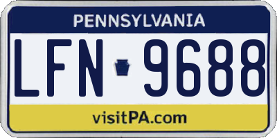 PA license plate LFN9688