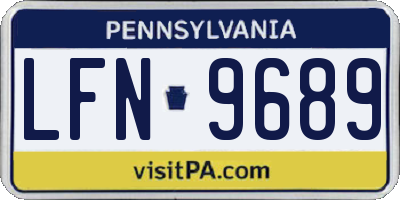 PA license plate LFN9689