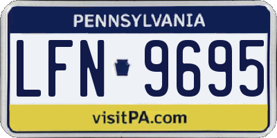PA license plate LFN9695