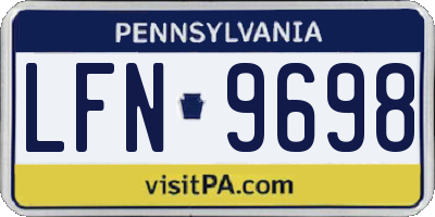 PA license plate LFN9698