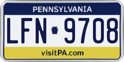 PA license plate LFN9708