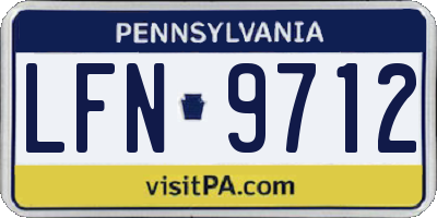 PA license plate LFN9712
