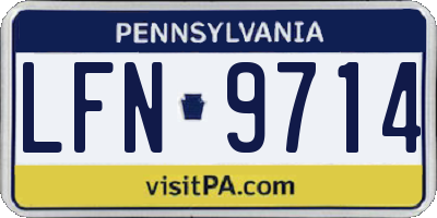 PA license plate LFN9714