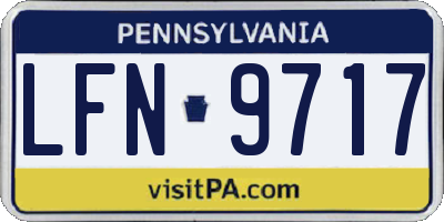 PA license plate LFN9717