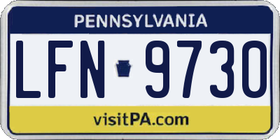 PA license plate LFN9730