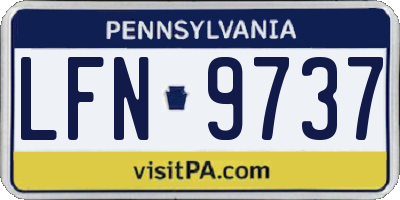 PA license plate LFN9737