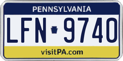 PA license plate LFN9740