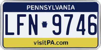 PA license plate LFN9746