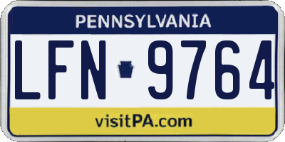 PA license plate LFN9764