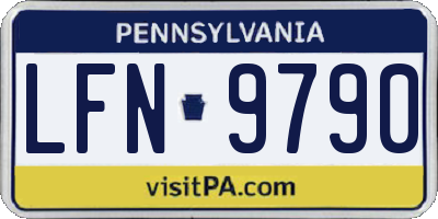 PA license plate LFN9790