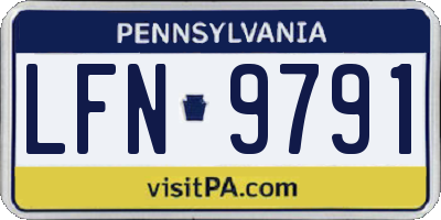 PA license plate LFN9791