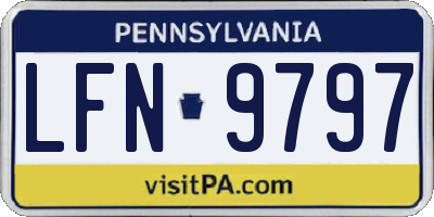 PA license plate LFN9797