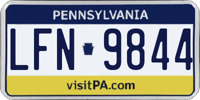 PA license plate LFN9844