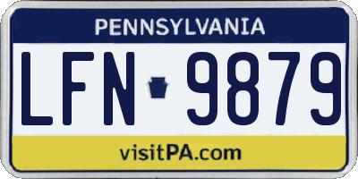 PA license plate LFN9879