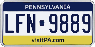 PA license plate LFN9889
