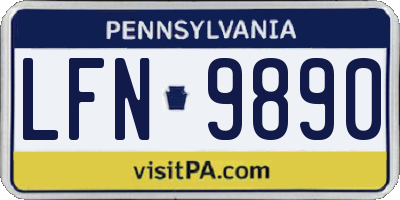 PA license plate LFN9890