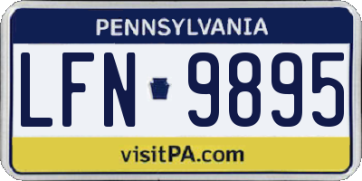 PA license plate LFN9895