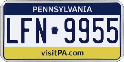 PA license plate LFN9955