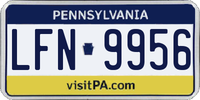 PA license plate LFN9956