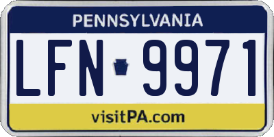 PA license plate LFN9971