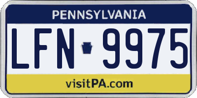 PA license plate LFN9975