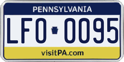 PA license plate LFO0095