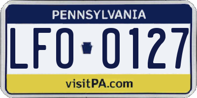 PA license plate LFO0127
