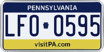 PA license plate LFO0595