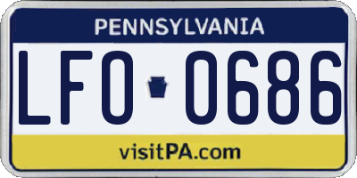 PA license plate LFO0686