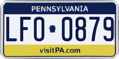 PA license plate LFO0879