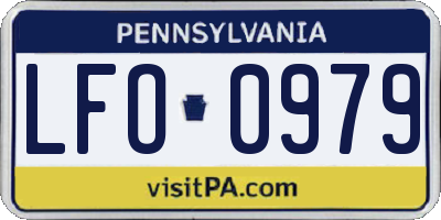 PA license plate LFO0979