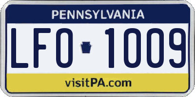 PA license plate LFO1009