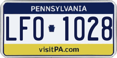PA license plate LFO1028