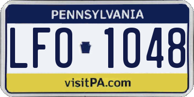 PA license plate LFO1048