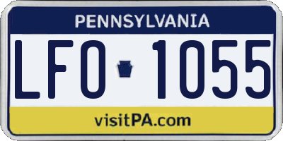 PA license plate LFO1055